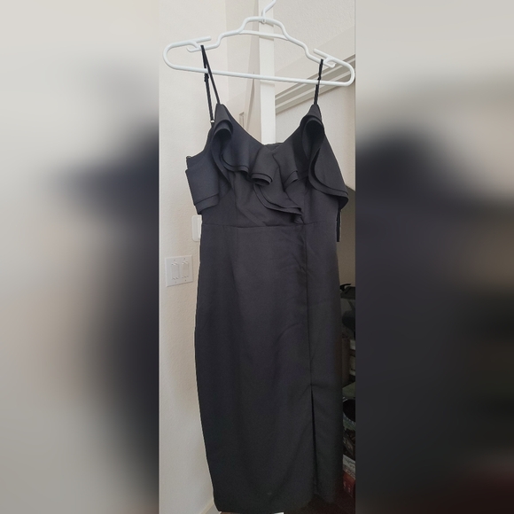 Lulus Off the Shoulder Black Dress - Picture 1 of 3